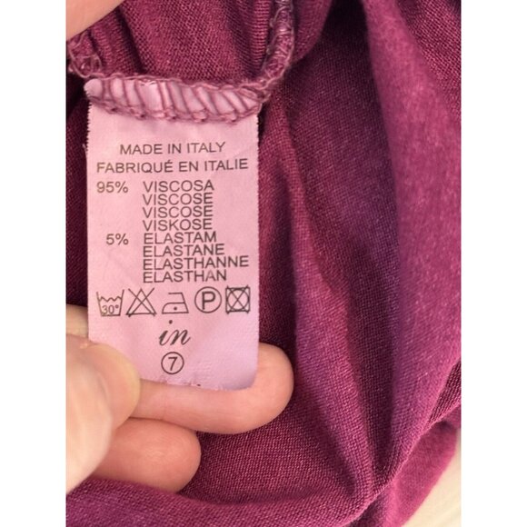 SAGA Italian Women Lagenlook Asymmetrical Dress ONE SIZE S-XL Tie Dye Magenta - Picture 5 of 6